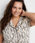 ფოტო #4 პროდუქტის Women's 2-Pc. Short-Sleeve Notched-Collar Pajama Set XS-3X, Created for Macy's