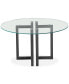 Фото #7 товара Emila 54" Round Glass Mix and Match Dining Table, Created for Macy's