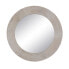 Wall mirror White Natural Crystal Mango wood MDF Wood Vertical Circular 61 x 2,5 x 61 cm