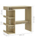 Фото #3 товара Bar Table with Storage Rack Sonoma Oak 39.4"x19.7"x40" Engineered Wood