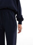 In The Style x Perrie Sian wide leg jogger bottoms co-ord in navy