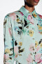 Satin floral print shirt