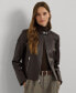 ფოტო #1 პროდუქტის Women's Leather Moto Jacket