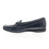 Фото #3 товара David Tate Sable Womens Blue Extra Wide Leather Slip On Loafer Flats Shoes 9.5