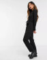 ASOS DESIGN long sleeve tux crepe jumpsuit in black