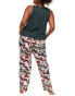 ფოტო #5 პროდუქტის Plus Size Alania Pajama Tank & Pants Pajama Set