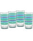 Фото #1 товара Farmhouse Chic Stripes 7-Ounce Juice Glass Set of 4