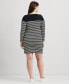 Фото #2 товара Plus Size Cotton Striped Dress