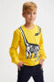 Фото #3 товара Erkek Çocuk Dinozor Baskılı Fermuar Detaylı Sweatshirt