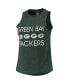 ფოტო #2 პროდუქტის Women's Gold, Green Green Bay Packers Muscle Tank Top and Pants Sleep Set
