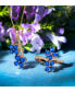 ფოტო #3 პროდუქტის Blueberry Sapphire (1-1/2 ct. t.w.) & Nude Diamond (1/10 ct. t.w.) Flower 18" Pendant Necklace in 14k Rose Gold