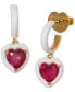 Фото #1 товара Серьги kate spade new york Gold-Tone Crystal Heart Charm