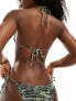 Stradivarius bikini top with twist strap in print M - фото #3