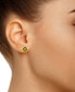 ფოტო #2 პროდუქტის Peridot (1-1/10 ct. t.w.) and Diamond Accent Stud Earrings in 14K Yellow Gold