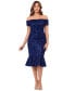 ფოტო #1 პროდუქტის Petite Sequin Off-The-Shoulder Mermaid Dress