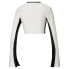 Фото #2 товара Puma Lqs X Cropped Crew Neck Long Sleeve T-Shirt Womens White Casual Tops 536378