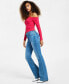 Фото #3 товара Women's Sexy Mid-Rise Bootcut Jeans