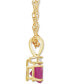 ფოტო #3 პროდუქტის Sapphire (5/8 ct. t.w.) & Diamond Accent 18" Pendant Necklace in 14k Gold (Also in Emerald & Ruby)