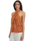 ფოტო #3 პროდუქტის Women's Printed Crisscross Halter Top