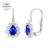 Фото #2 товара Silver earrings with blue Swarovski ® stone Created Stones SILVEGO31866D
