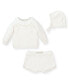 Фото #1 товара Костюм Hope & Henry органик Baby Sweater, Bloomer, Bonnet.