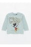 LCW baby Bisiklet Yaka Uzun Kollu Mickey Mouse Baskılı Erkek Bebek Sweatshirt ve Eşofman Alt 2'li