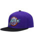 ფოტო #4 პროდუქტის Men's Purple and Black Utah Jazz Hardwood Classics Snapback Hat