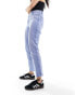 Фото #8 товара ASOS DESIGN slim fit comfort mom jeans in bright mid blue