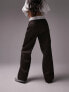 Фото #4 товара Topshop Tailored low-rise mensy trouser with turned down waist in brown