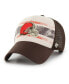 Фото #1 товара Men's Cream Distressed Cleveland Browns Breakout MVP Trucker Adjustable Hat