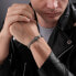 Stylish men´s leather and steel bracelet Crest PEAGB0023301