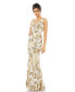 Фото #1 товара Women's Sleeveless V-Neck Beaded Column Gown