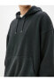 Фото #5 товара Oversize Sweatshirt Yıkamalı Kapşonlu Kanguru Cepli