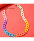 ფოტო #2 პროდუქტის Women's Multicolor Colorblock Chainlink Necklace