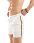 Another Influence swim shorts with taping in white