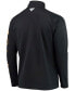Men's Black Virginia Tech Hokies Terminal Tackle Fleece Raglan Omni-Shade Quarter-Zip Jacket