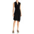 Фото #1 товара Kobi Halperin Womens Surplice Knee-Length Wrap Dress in Black Size M