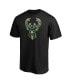 Фото #3 товара Men's Giannis Antetokounmpo Black Milwaukee Bucks Team Playmaker Name and Number T-shirt