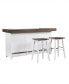 Фото #11 товара Peighton 8-Piece Bar Set (Back bar with hutch, bar with 2 saddle stools, and pub table with 2 swivel stools)