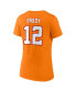 Women's Tom Brady Orange Tampa Bay Buccaneers Throwback Player Icon Name and Number T-shirt