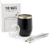Фото #3 товара Balibetov Modern Yerba Mate Gourd Set (Mate Cup), Double-walled 18/8 Stainless Steel, Contains Two Bombillas And A Cleaning Brush