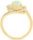 ფოტო #4 პროდუქტის EFFY® Ethiopian Opal (1-3/4 ct. t.w.) & Diamond (1/4 ct. t.w.) Swirl Ring in 14k Gold
