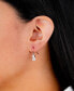 ფოტო #5 პროდუქტის 6mm Pave Crystal Ball Drop Wire Earrings in Sterling Silver