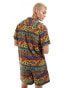 Hunky Trunks paisley beach shirt co ord in multi