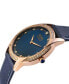 Фото #2 товара Часы Gevril Airolo Blue Leather Watch