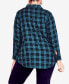 ფოტო #2 პროდუქტის Plus Size Kylee Check Shirt Top