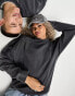 Фото #1 товара Reclaimed Vintage unisex oversized sweat in washed charcoal