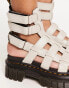 Dr Martens Ricki gladiator sandals in cobblestone grey leather