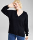 Women's Raglan-Sleeve V-Neck Sweater, Created for Macy's