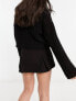 Фото #4 товара Bershka cargo mini skirt in black